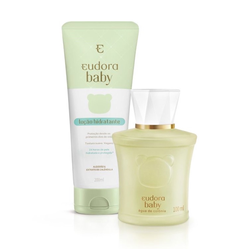 super promoção Conjunto Eudora baby- agua de colônia 100ml+ Loção hidrante desodorante 200ml