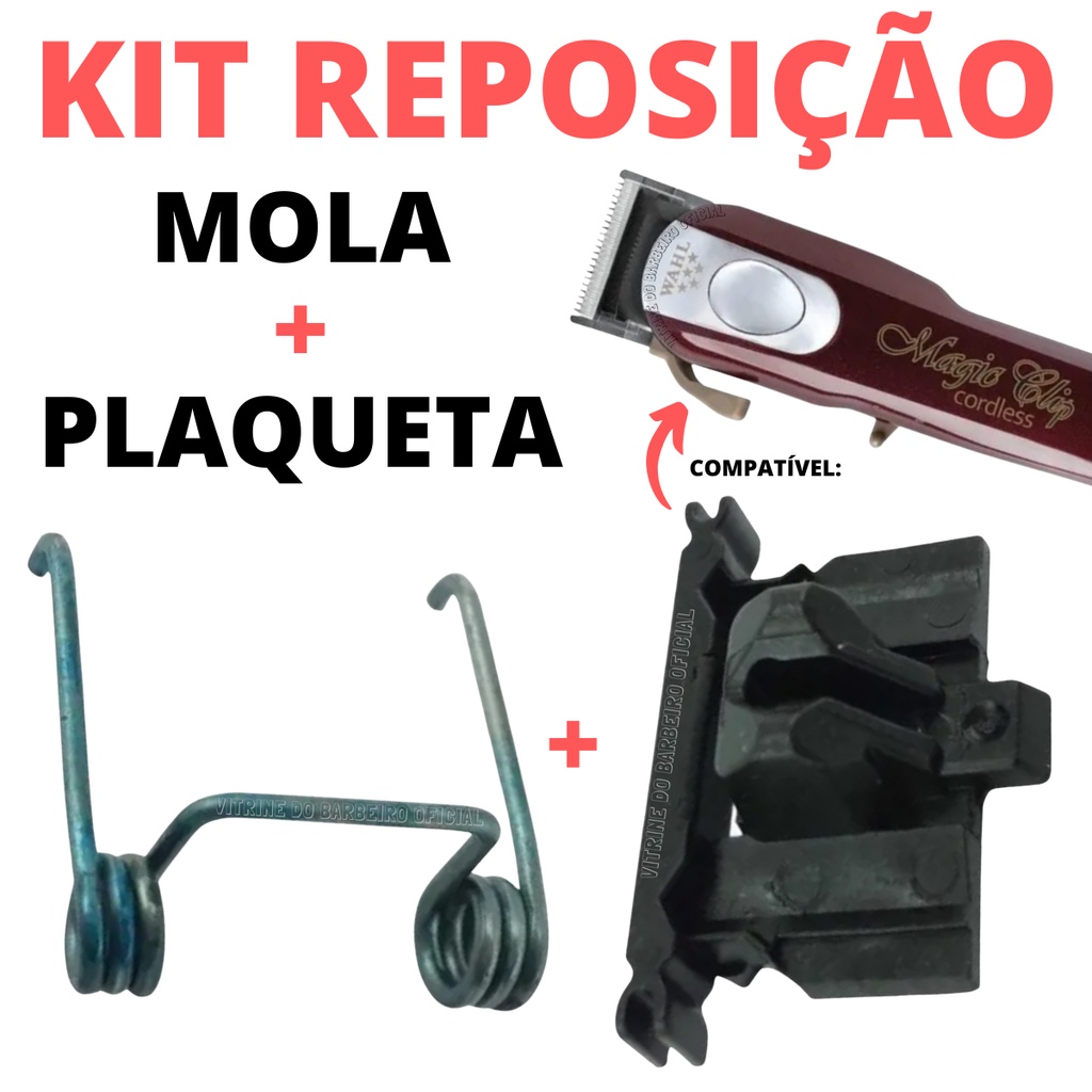 Kit Plaqueta + Mola P/ Máquinas Corte Senior Magic Clip em Oferta na Shopee