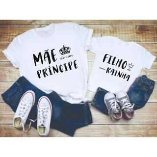 Combo blusa mãe e filho (Rainha e Príncipe)