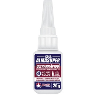 Cola Instantânea Almasuper 20g Acrigel Bico Fino Aplicador