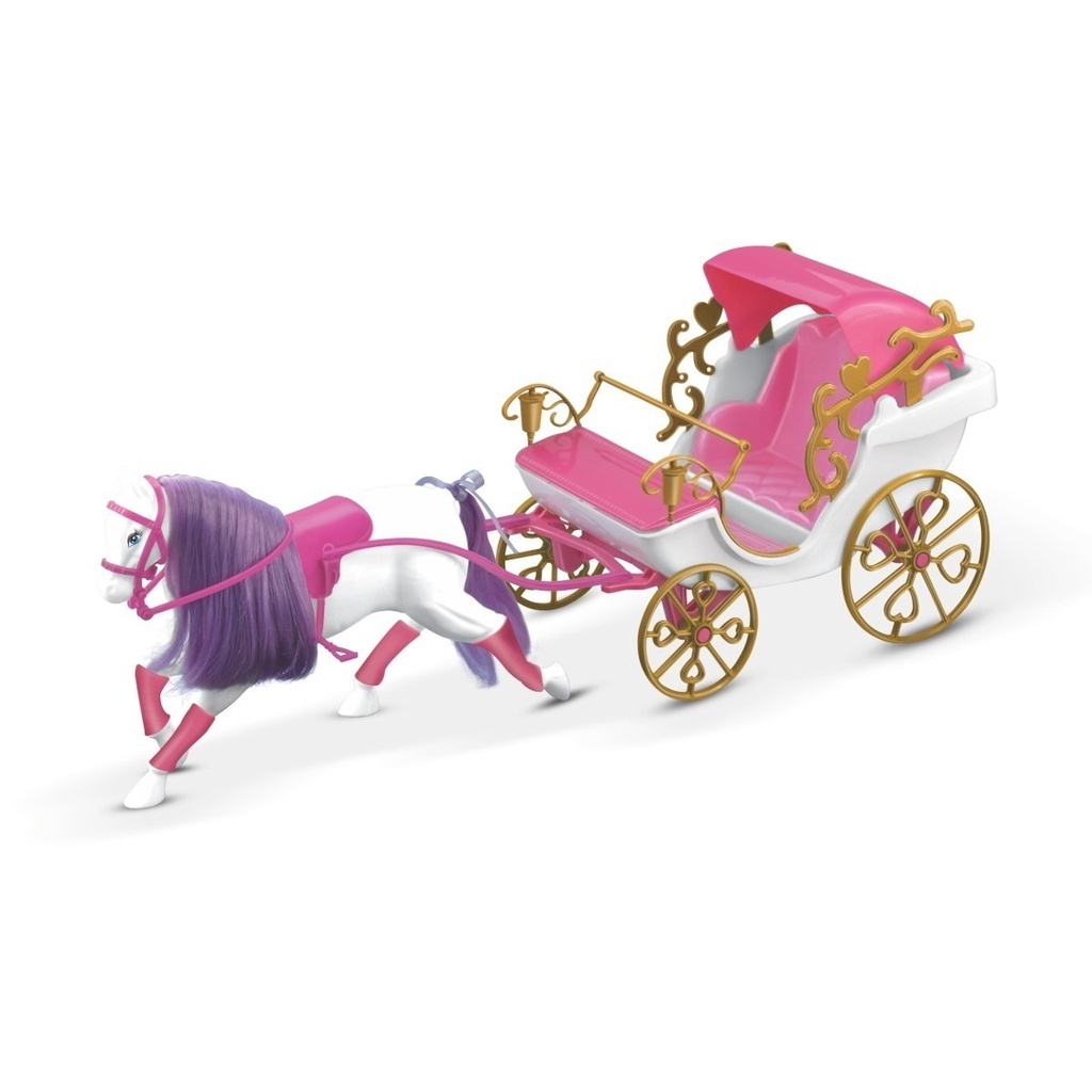 CARRUAGEM REAL PARA PRINCESA ROSA - LIDER BRINQUEDOS