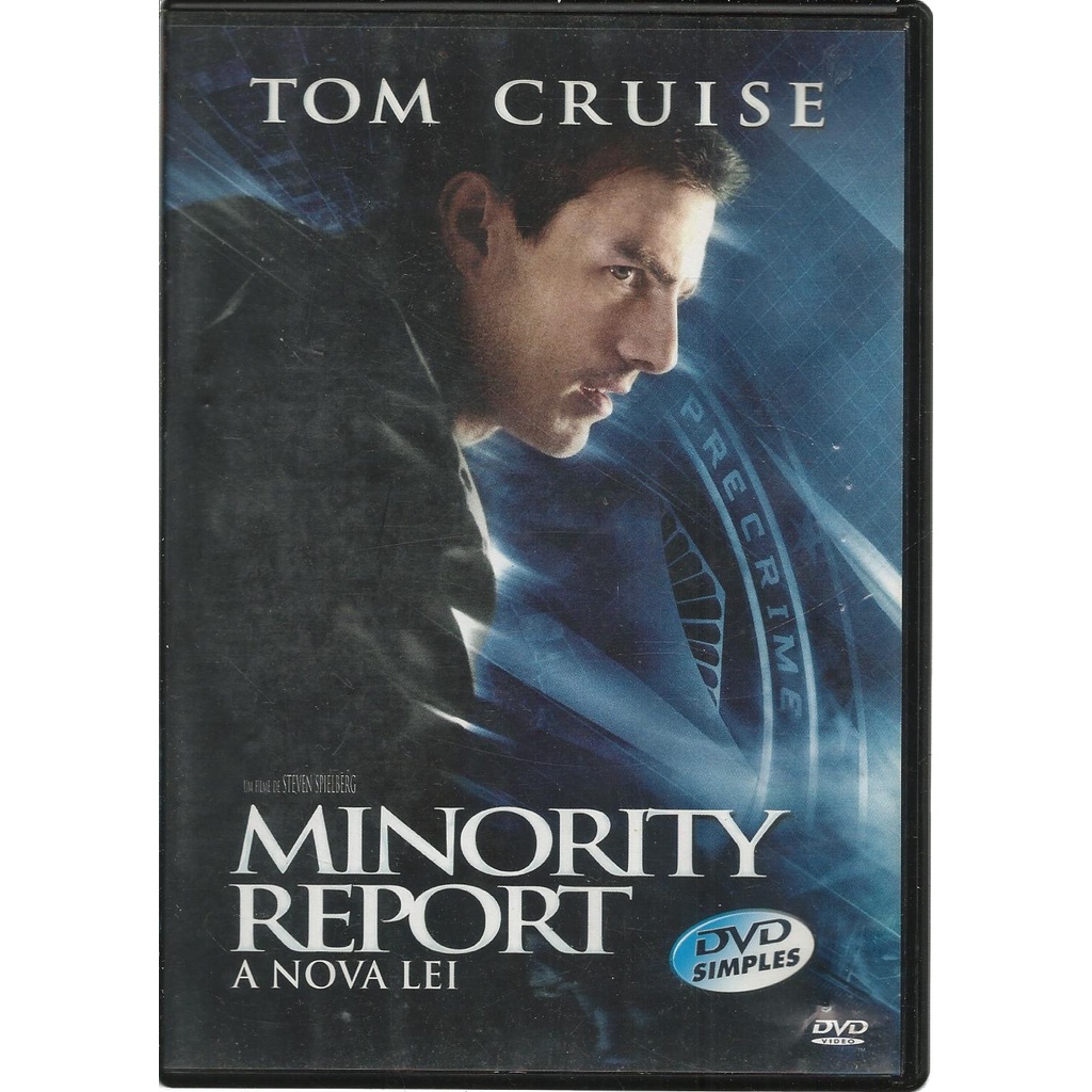 DVD Minorty Report, A Nova Lei, Tom Cruise