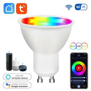 Gu10 Tuya Lâmpada Smart Wifi Alexa Lâmpadas 9W 7W 5W RGBCW 2700K-6500K Controle Remoto - Casa Google