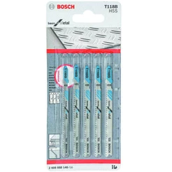 Lâmina Tico-Tico Bosch 68mm p/ Metal 11-13 Dentes 5 Peças Basic for Metal T118B