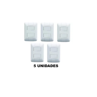 5 Interruptores 2 Teclas Simples 6A Tramontina Aria