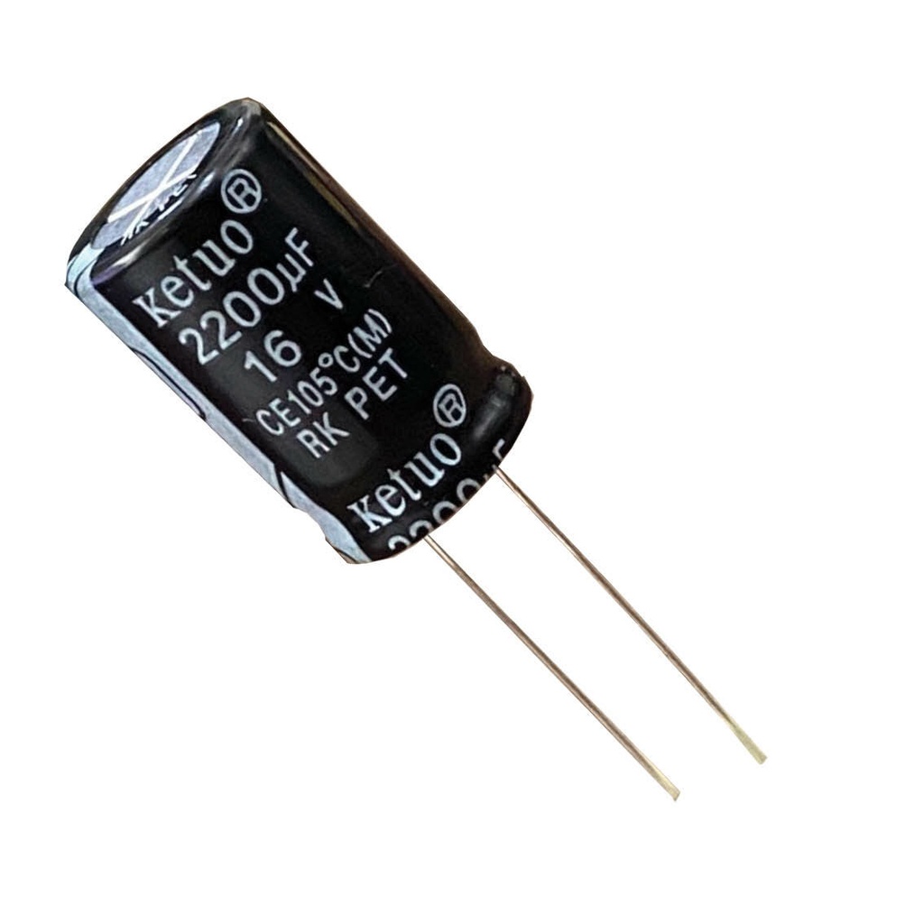 KIT 10 PÇS - CAPACITOR ELETROLITICO 2200X16V - 2200 UF X 16V
