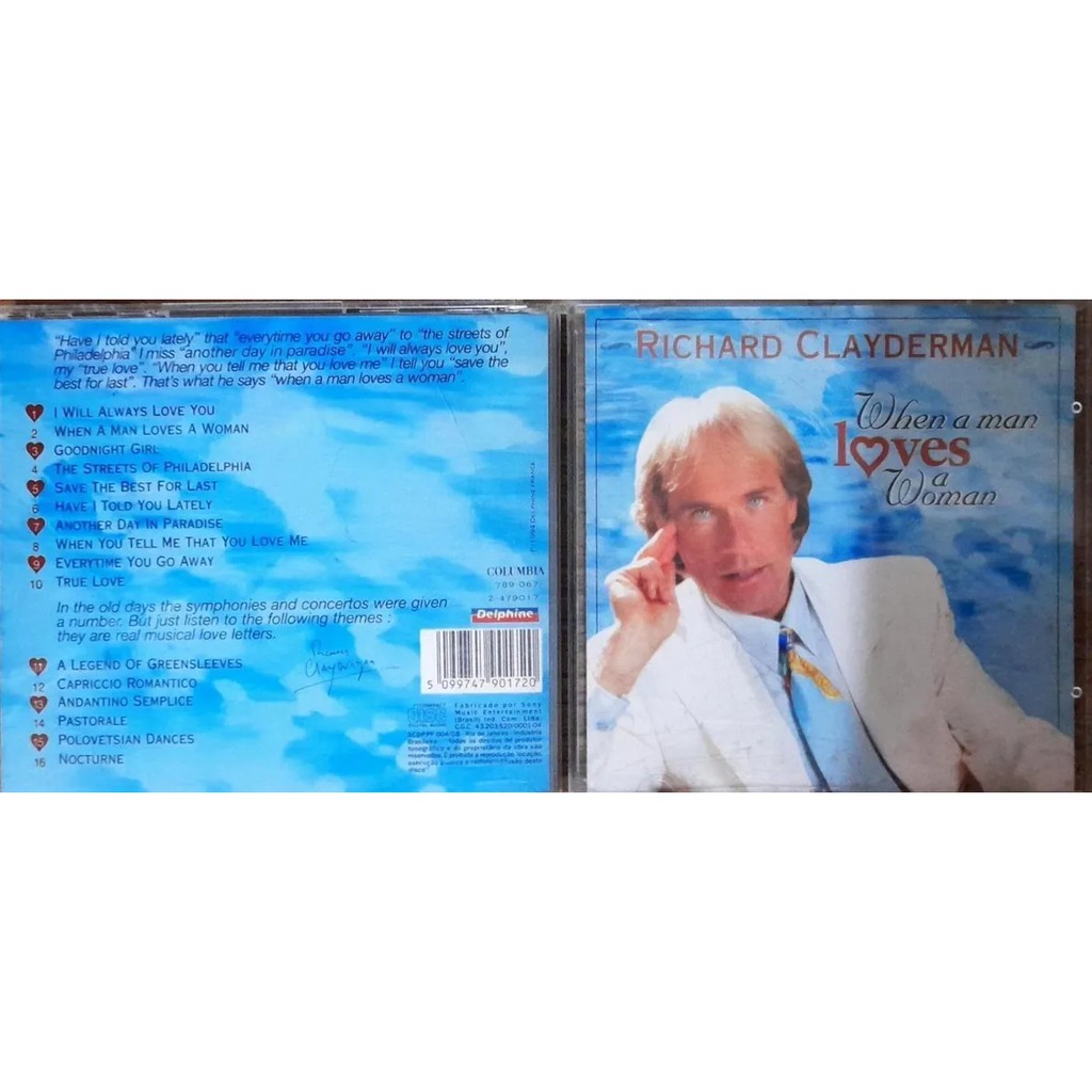Cd Original - Richard Clayderman When A Man Loves A Woman
