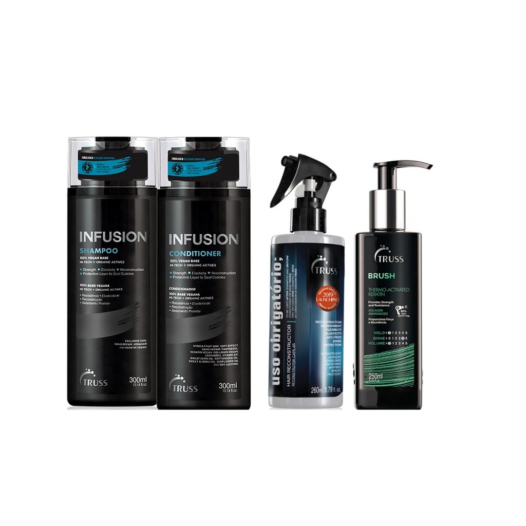 Truss Infusion Shampoo e Condicionador e Brush e Uso Obrigatório