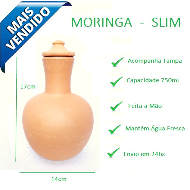 Moringa Água Fresca Tam P Barro Cerâmica Artesanal Jarra em Oferta na Shopee