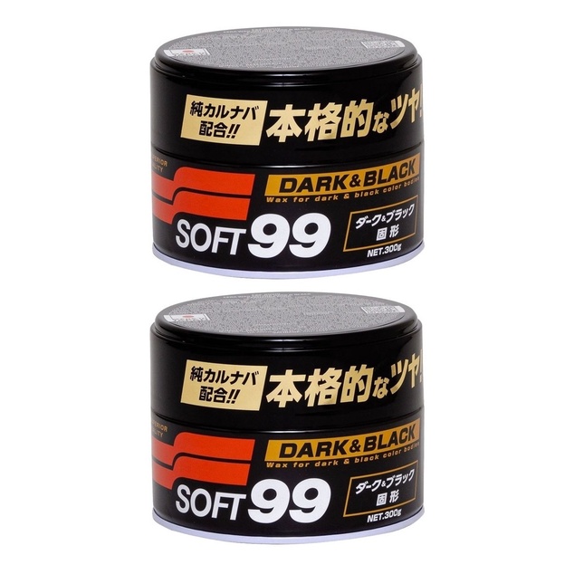 Kit 2 Ceras de Carnaúba Soft 99 Dark e Black Para Carros Pretos e Escuros - 300g em Oferta na Shopee