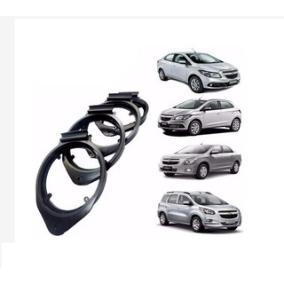 Aro Adaptador Alto Falante Onix Cruze Spin Cobalt Prisma Portas - preto / 1870