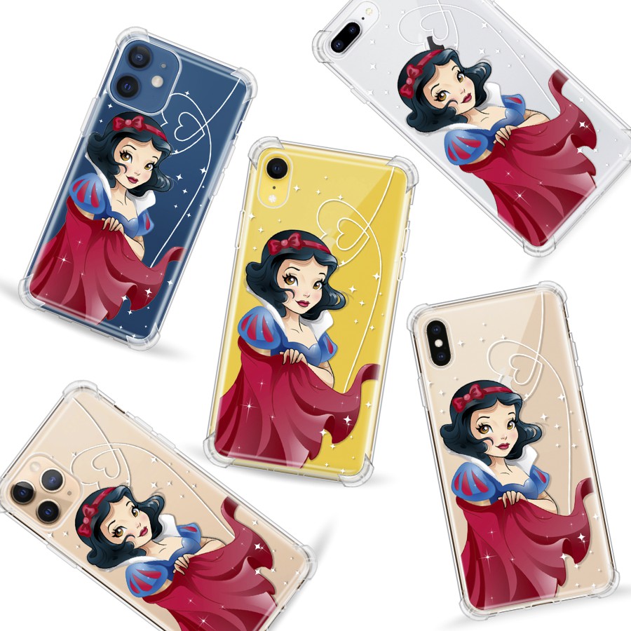 Capinha de Celular Transparente Dw46 Princesa Branca de Neve Para iPhone 5 6 7 8 11 12 13 14 15 16E 17 Se Xr Xs Pro Max