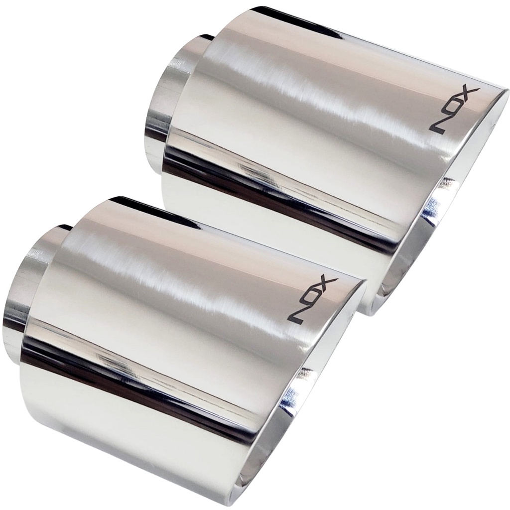 2 Ponteira Esportiva Nx4ch Inox 4 Pol Chanfrada Vw Golf Gti
