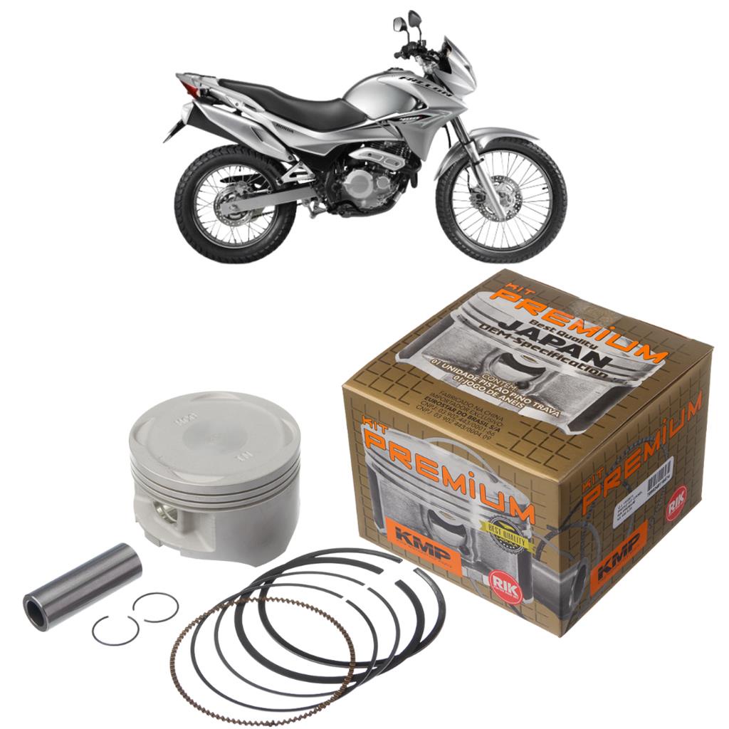 Pistao Com Aneis Rik Falcon Nx 400 1mm - Kmp Premium em Oferta na Shopee