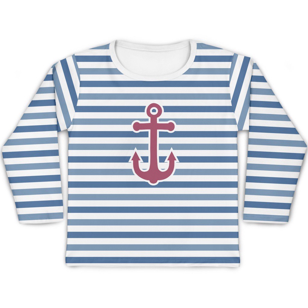 Blusa Feminina Manga Longa Infantil Menina Âncora Pink Proteção Solar 50+ Mini Boo