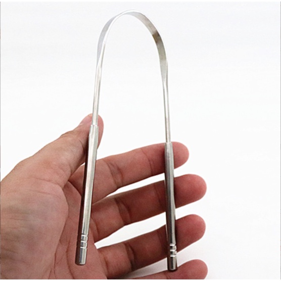 Limpador Raspador De Língua Em Aço Inox Para Higiene Bucal Promoção