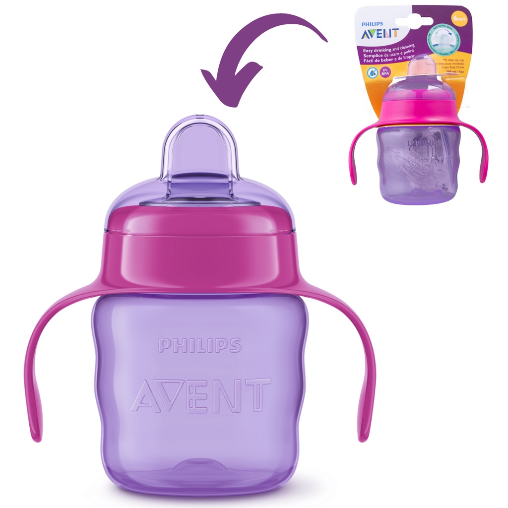 Copo Transição Bebê Avent Bico Silicone Antivazamento 200ml