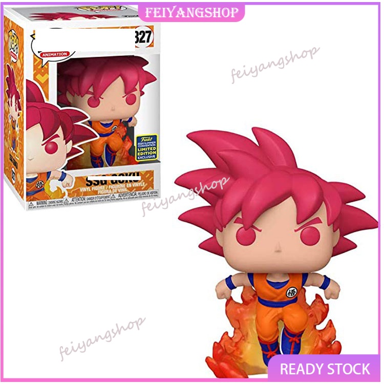 Funko Pop Dragon Ball Q Versão Figura Anime Modelo Super Saiyan Goku Cabelo Vermelho