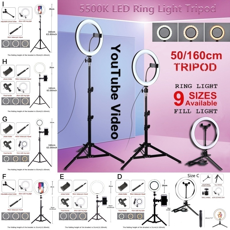 ring light Anel de Luz LED de 10 polegadas com Cavalete para Fotografia ...