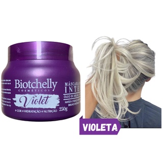 Máscara Matizadora Violeta para Loiros e Platinados 250g Biotchelly