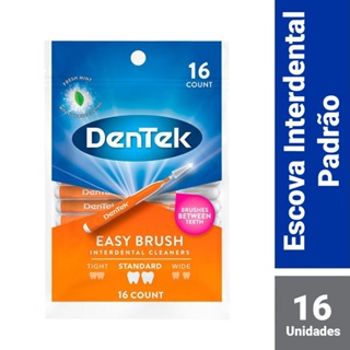 Escova Interdental Dentek Easy Brush Padrão com 16 unidades em Oferta na Shopee