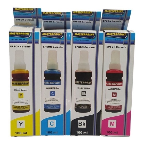 Tinta para Impressora Epson Eco Tanque Refil Masterprint de 100ml