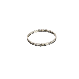 Anel feminino Trançado de Prata 925 Legítima jóia moda