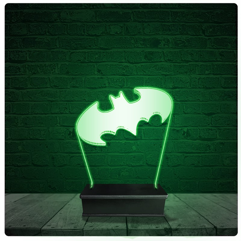 Luminária Abajur Acrílico Led - Batman Batsinal