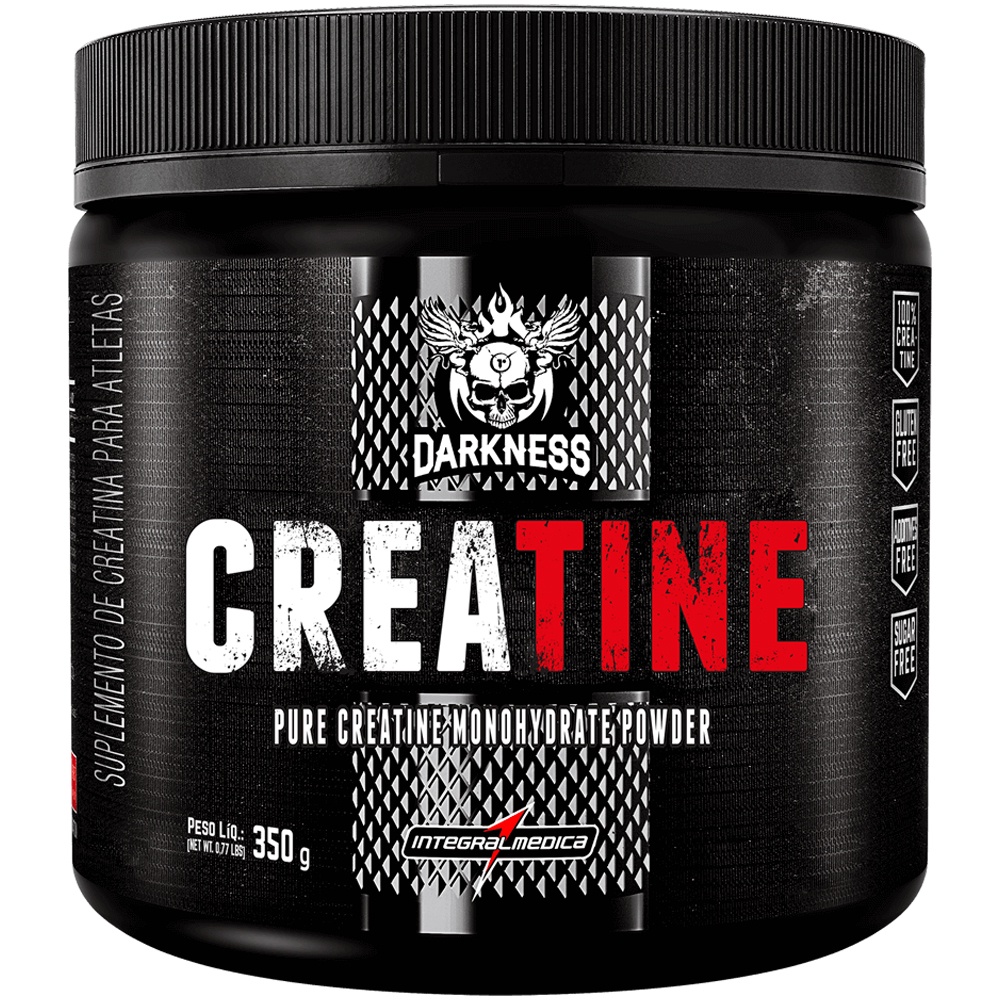 Creatina Pura Monohydratada Powder 350g Darkness Crescimento Ganhos de Peso Corporal, Massa Muscular, Volume Muscular, além de força e potência muscular