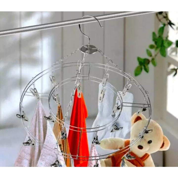 Varal Pendurar Roupa Intima Meias Cueca Calcinha Inox Lavanderia Pregadores Resistente Apartamento