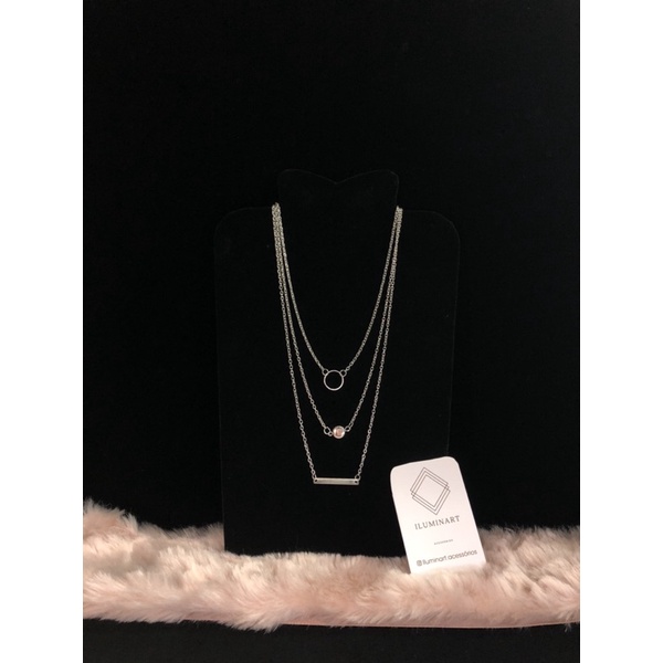 Colar 3 Fios Folheado