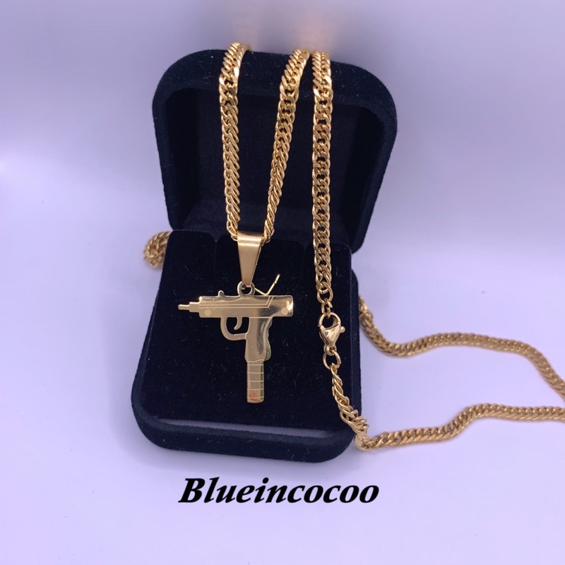 LARGE CRYSTAL CRUCIFIX CROSS 18k GOLD 24" ROPE CHAIN ITALIAN necklace men female 