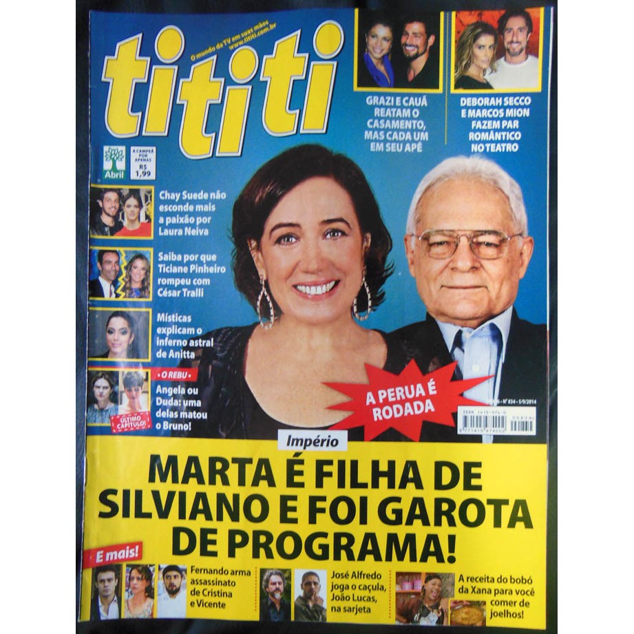 Revista Tititi 834 Novela Império Anitta Shakira Chay Suede 2014