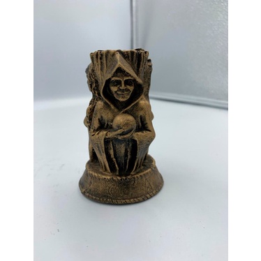 Castiçal  Deusa Triplice  Wicca Wiccaa Resina 8cm