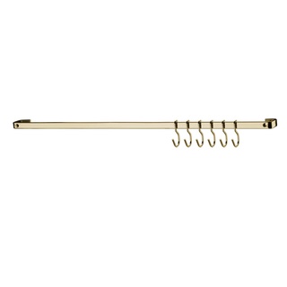 Barra Piatina 45 cm Com 6 Ganchos Para Parede Cozinha Dourado - 2411DD Future