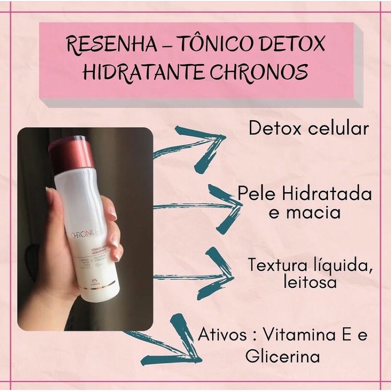 Tônico Detox Facial Hidratante Natura Chronos 150ml | Shopee Brasil