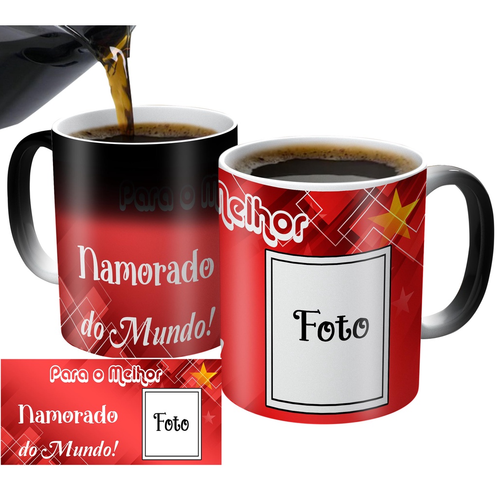 caneca mágica personalizada para namorado presente com foto