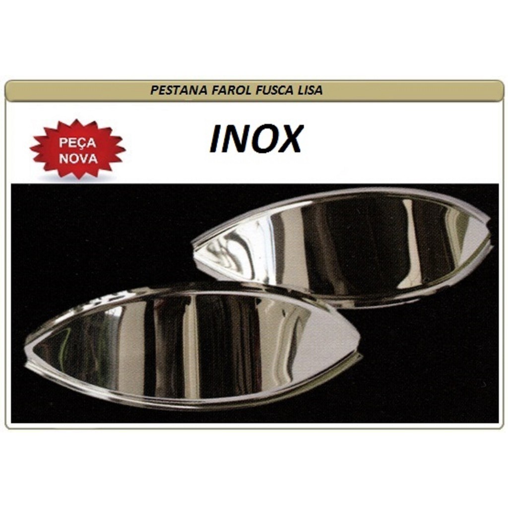 Pestana Cromada Do Farol Do Fusca Sobrancelhas - Lisa - Par em Oferta na Shopee