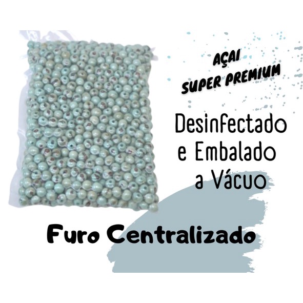 200 Sementes de açaí coloridas super premium (furada e tratada) para montagem de bijuterias e artesanatos.