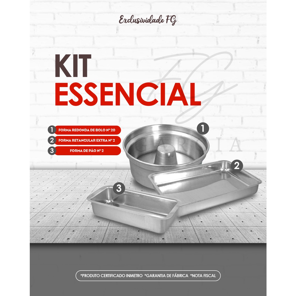 Jogo De Assadeiras Com 3 Peças - Kit Essencial
