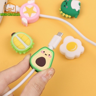 1pc Conjunto de linha de proteção de fone de ouvido protetor de cabo de dados de animal cartoon em Oferta na Shopee