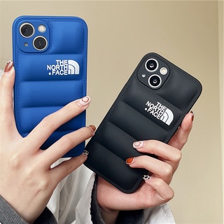 Revestimento Down Coat O Airbag Norte Capa Para iphone 14 PRO MAX 7p 8p X Xr Xs 11 12 13 Capinha Macia À Prova De Choque