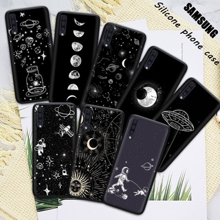 Capa Flexível DCD33 Lua Estrelas Espaço Para Samsung A20 A30 A20S A30S A40S A50 A50S