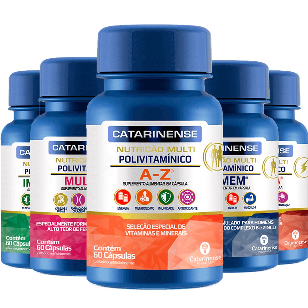 Polivitaminico 60 Capsulas Catarinense Pharma Shopee Brasil