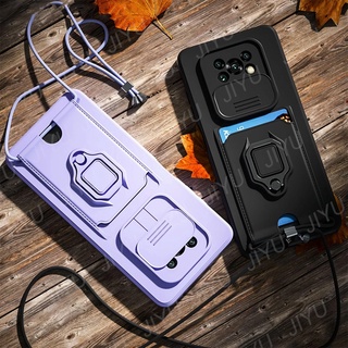 Capa De Celular Carteira De Silicone Flexível Com Porta Cartão/Transversal/Cordão Para Xiaomi mi 11 Lite/Poco X3 NFC/M3 Pro/X4Pro/C3