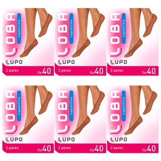 Kit 12 Sapatilha Loba 5520-01 Fio 40