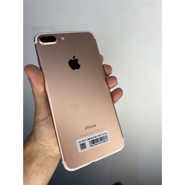 iPhone 7 Plus 128 Gb com capinha película fone  carregador.