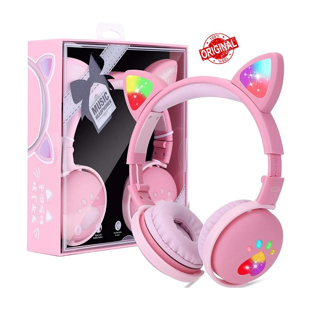 Fone de Ouvido Bluetooth BK1 RGB Sem Fio Dobrável Infantil Criança ...