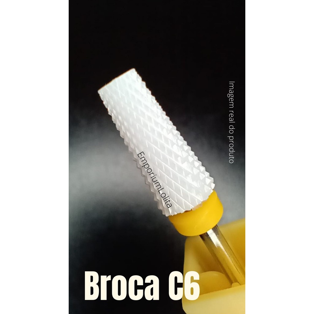 Broca de Cerâmica C6 - Fresa de Unhas Manicure Taper Radus XF Nail Art Nail Design Nail Designer Manicures