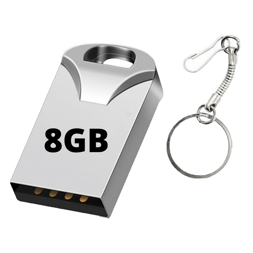 Pendrive Nano MasterDrive 8GB Usb 2.0 Prateado High Speed Super Compacto